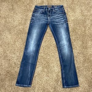 Buckle straight jeans